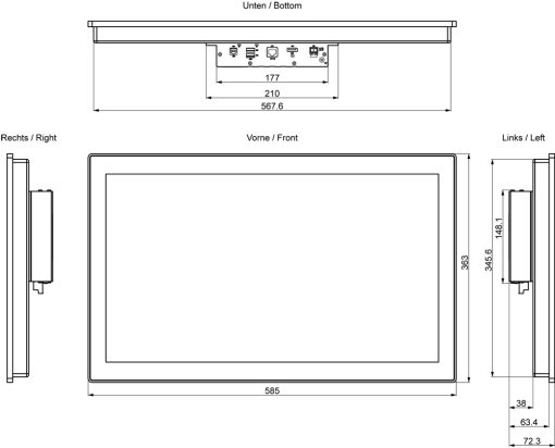 SIMATIC IPC IFP2400 V2 24" multi-touch, extended version