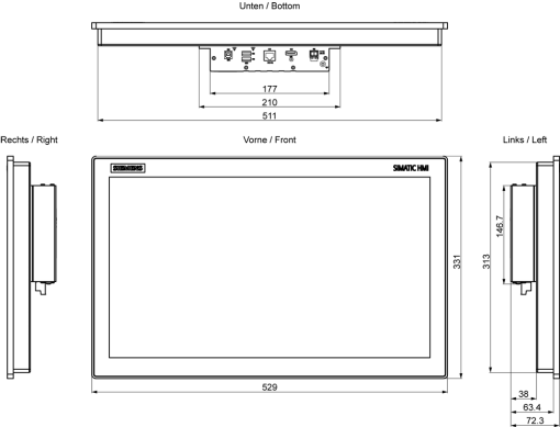 SIMATIC IPC IFP2200 V2 22" multi-touch, extended