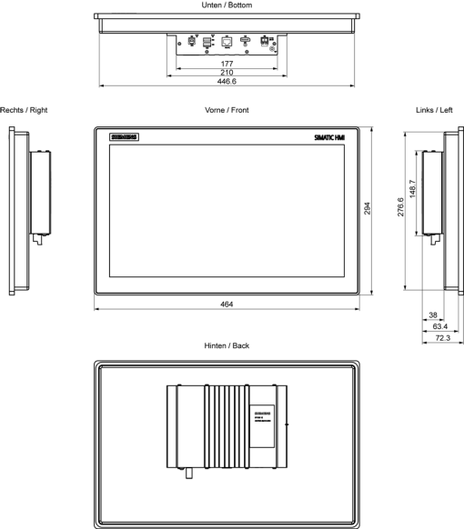 SIMATIC IPC IFP1900 V2 19" multi-touch, extended