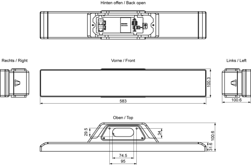 SIMATIC HMI Extension Unit 24" PROFINET 12 installation positions