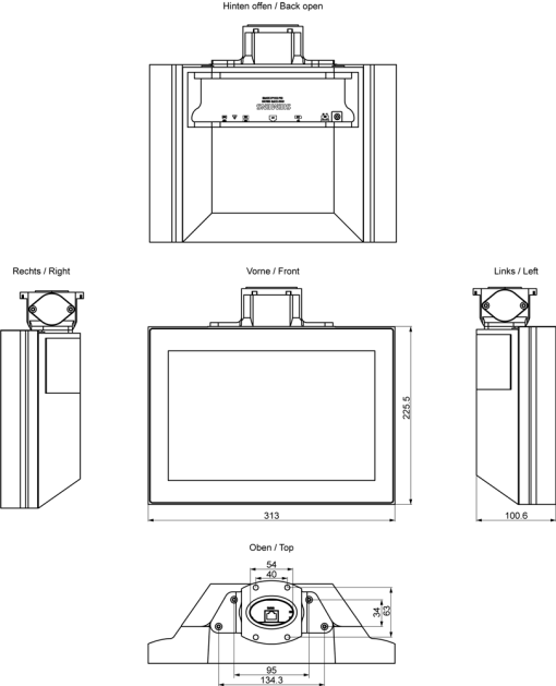 SIMATIC IPC IFP1200 V2 PRO 12" multi-touch, extended, support arm