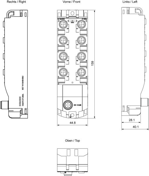 SIMATIC ET 200AL IO-Link DI 16x24VDC 8x M12