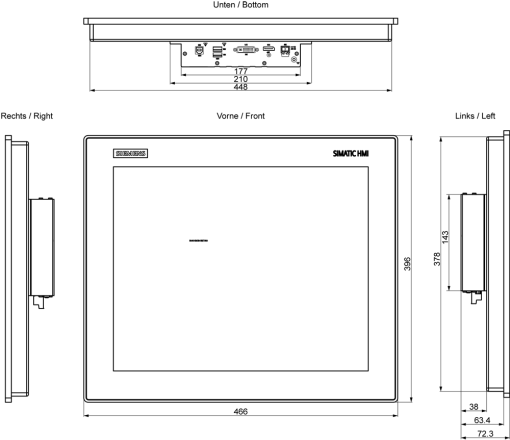 SIMATIC IPC SIMATIC IFP1900 V2 Standard 54 19" multi-touch