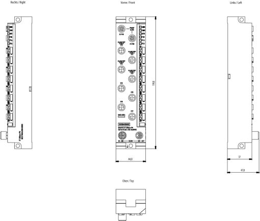 SIMATIC ET 200eco PN CM 4xIO-Link, M12-L 8x M12