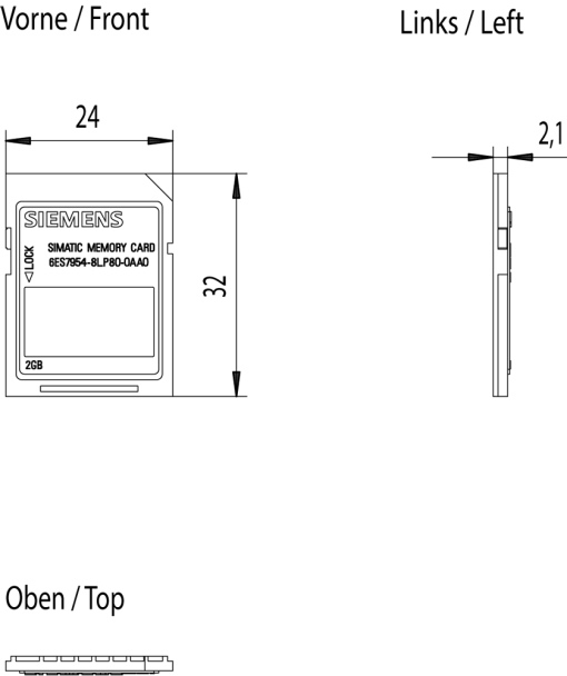 SIMATIC S7 Memory card 2 GB for S7-1518T TF and S7-1507D TF