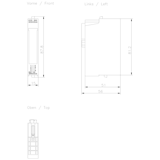SIMATIC ET 200S 8DQ 24 V DC0.5 A sink output