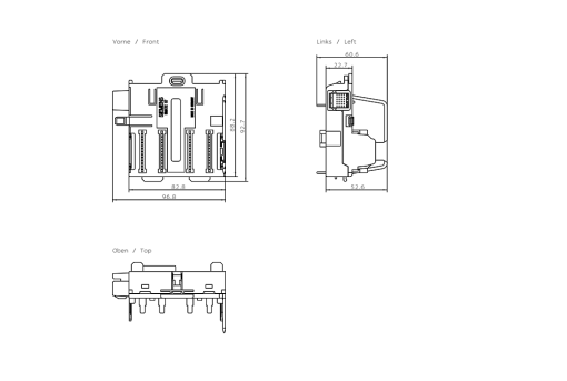 SIMATIC ET 200M BM 2x40 For two 40 mm IO modules