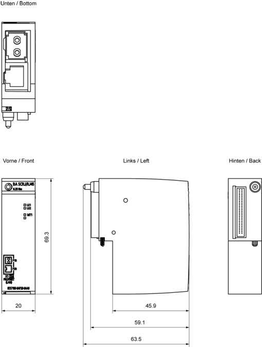 SIMATIC ET 200SP BA SCRJRJ45