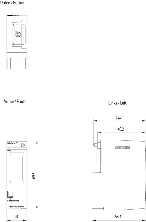 SIMATIC ET 200SP BA-Send 1x FC