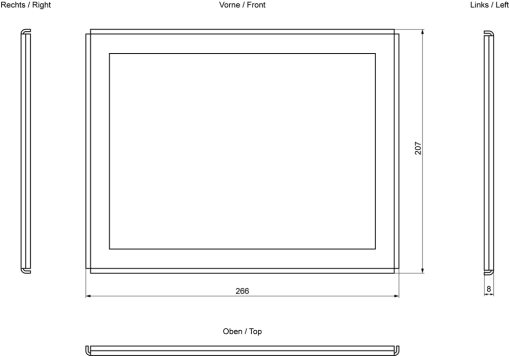 SIMATIC HMI Mounting frame 8" touch