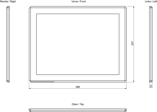 SIMATIC HMI Mounting frame 8" key