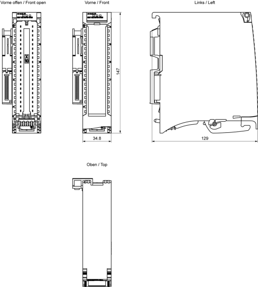 SIMATIC S7-1500 AQ 8xUI HS 35 mm, with operating mode oversampling Incl. pow...