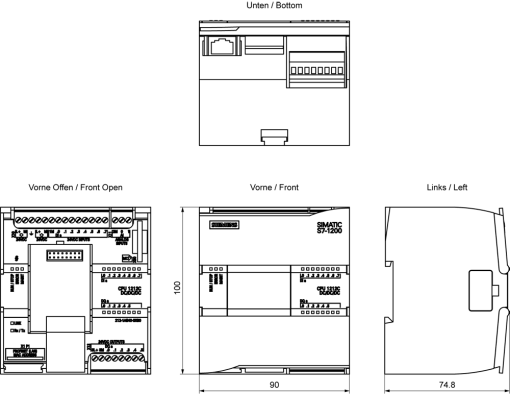 SIMATIC S7-1200 CPU 1212C DCDCDC 8DI6DQ2AI