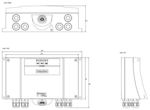 SIMATIC HMI PN Plus connection box For Mobile Panel 177277 PROFINET