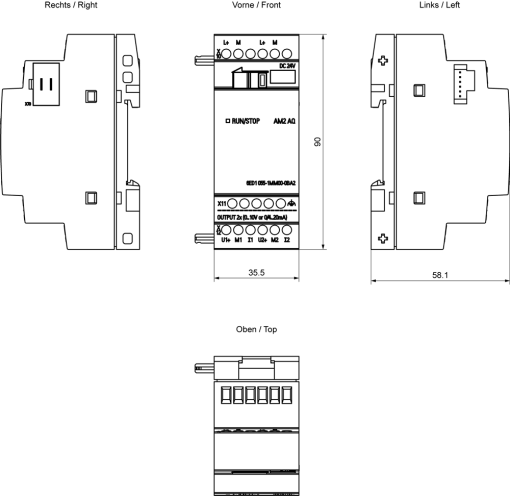 LOGO! AM2 AQ 0 ... 10 V, 04 ... 20 mA For LOGO! 8