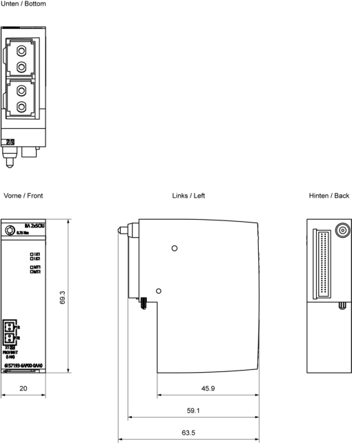 SIMATIC ET 200SP BA 2x SCRJ