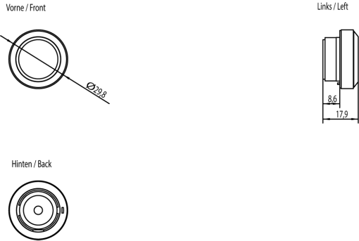 SIMATIC HMI Illuminated pushbutton for Extension Unit
