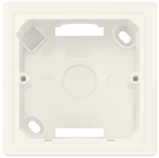 DELTA lineStyle flush-mounted enclosure, 1x titanium white