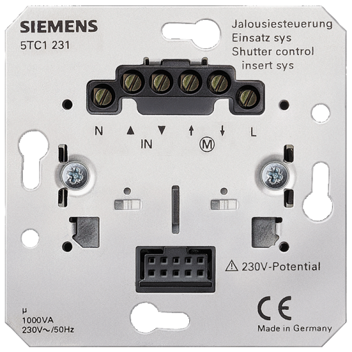 Shutter control insert SYS FM, 1 motor 1000 VA, 230V 50Hz with extension input