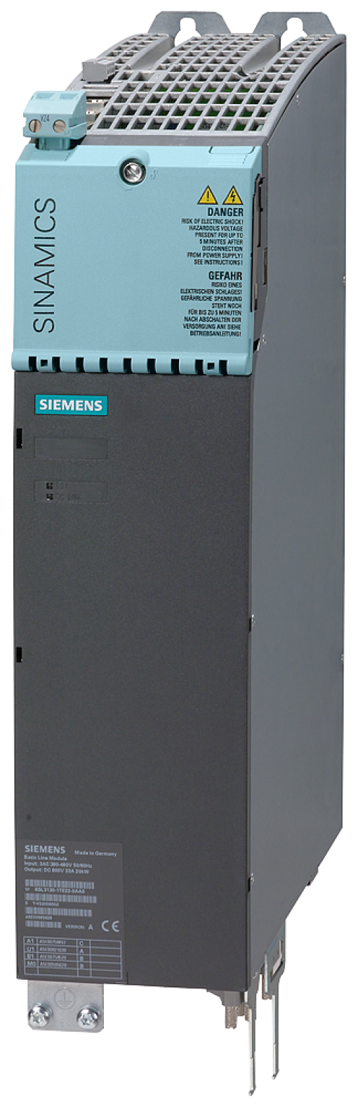 SINAMICS S120 BASIC LINE MODULE INPUT 3PH 380-480V, 5060HZ OUTPUT DC 600V,...