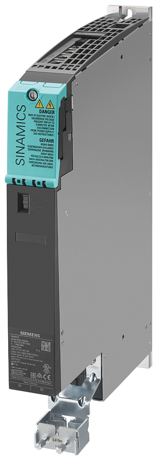 SINAMICS S120 DOUBLE MOTOR MODULE INPUT DC 600V OUTPUT 3AC 400V, 5A5A FRAM...