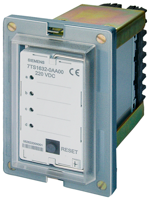 signal relay with 4 LED displays and reset pushbutton auxiliary voltage 243...