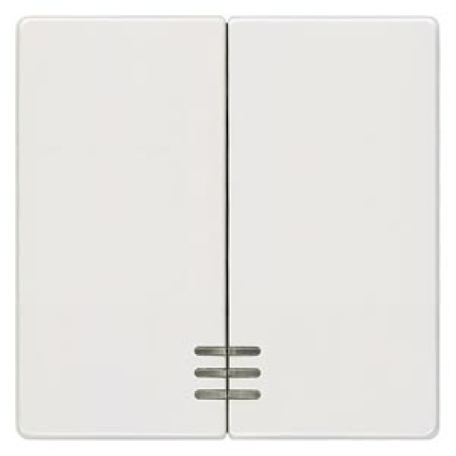 DELTA i-system rocker double with window for two-circuit switch, titanium white