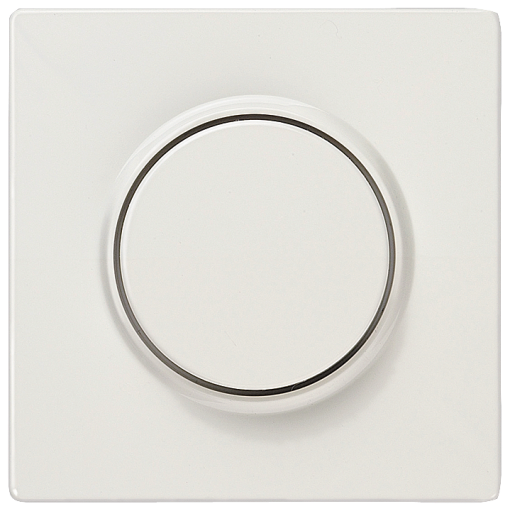 DELTA style cover plate for dimmer with rotary knob, titanium white