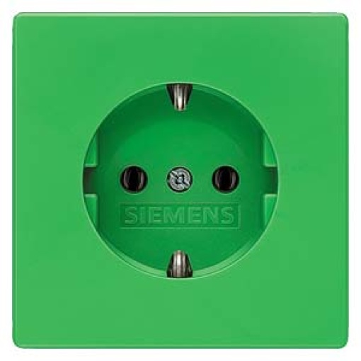 DELTA style SCHUKO socket outlet, green