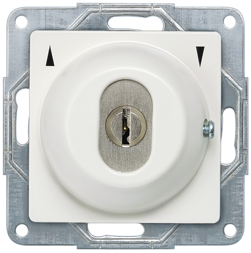 DELTA i-system, titanium white, flush-mounting shutterblind key-operated swi...