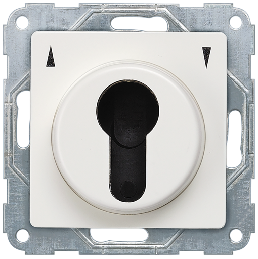 DELTA i-system, titanium white, flush-mounting shutterblind key-operated swi...