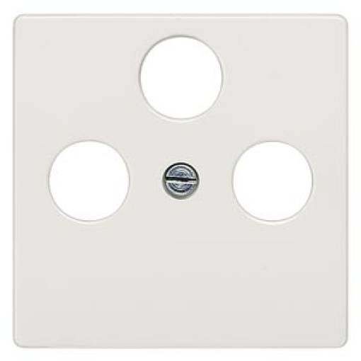 DELTA i-system cover plate for TVRFSAT 3-hole, titanium white