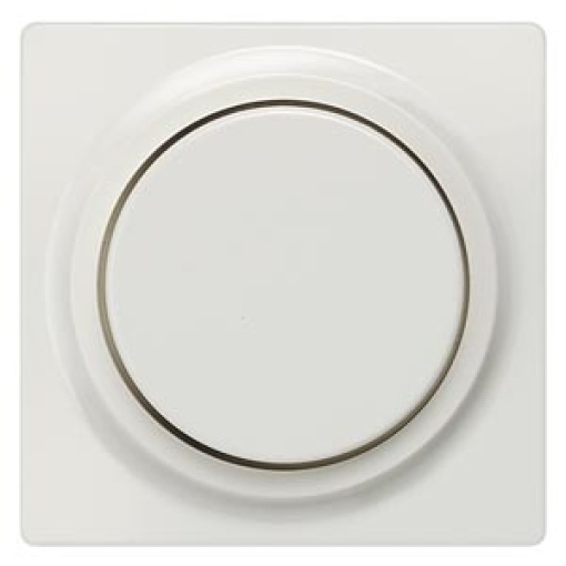 DELTA i-system cover plate for dimmer with rotary knob, titanium white