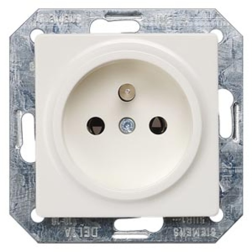 DELTA i-system socket outlet with grounding pin with incr. touch protection, ...