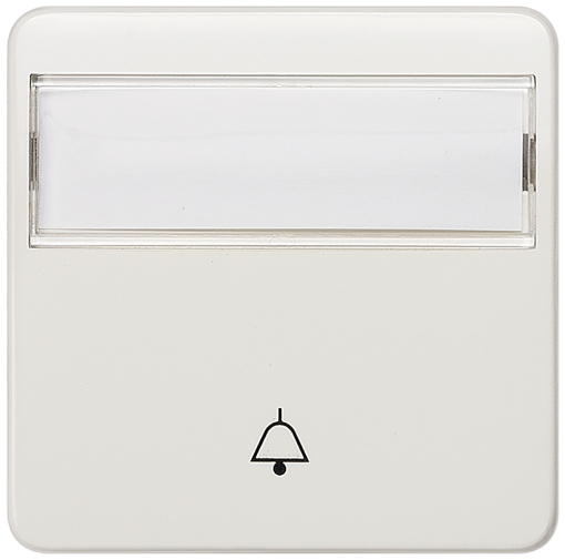 DELTA profil rocker with window and bell symbol, titanium white