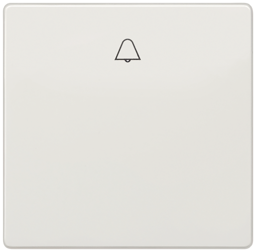 DELTA style rocker with bell symbol, titanium white