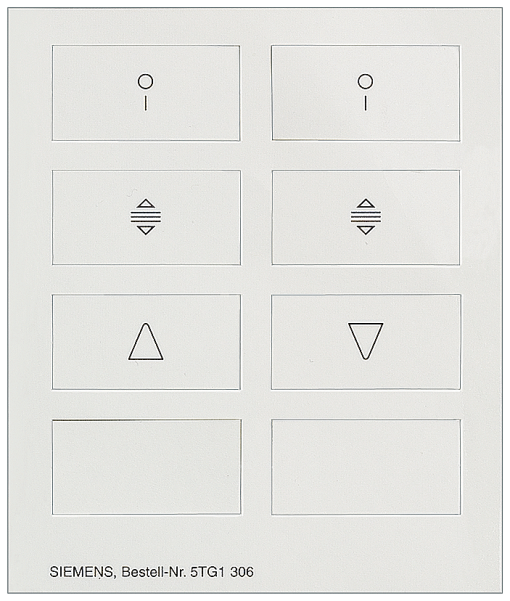 DELTA style sheet of pictographs for double rocker