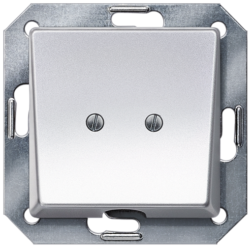 DELTA i-system outlet plate, aluminum metallic