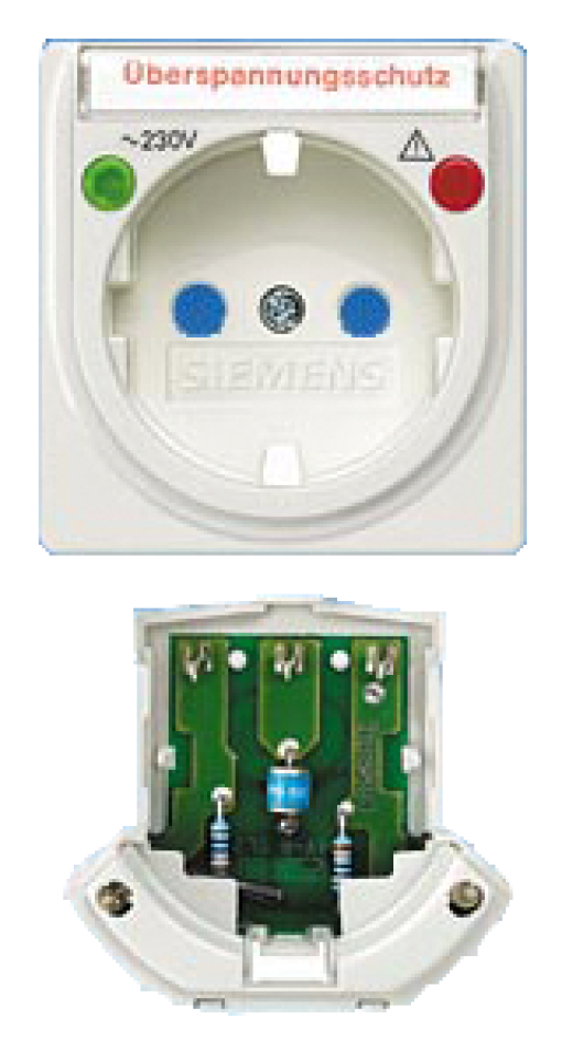 DELTA i-system conversion kit for SCHUKO socket outlets, overvoltage protecti...