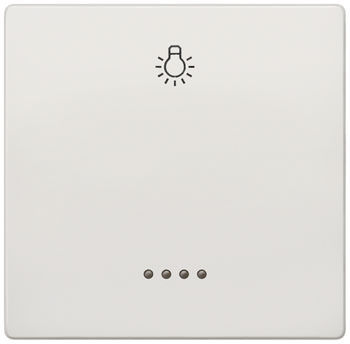 DELTA style rocker with window and light symbol, titanium white