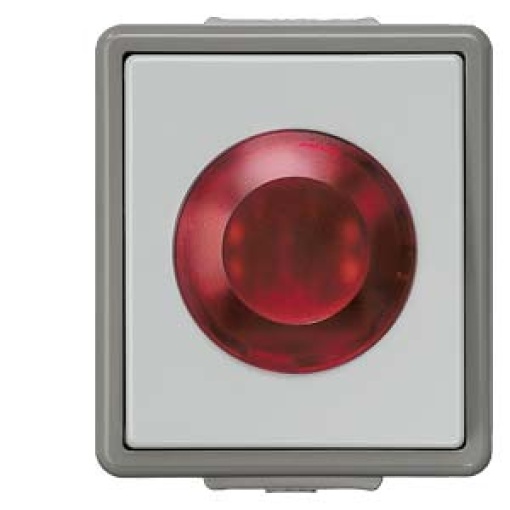 DELTA fläche IP44 surface-m. light signal with 250V glow lamp