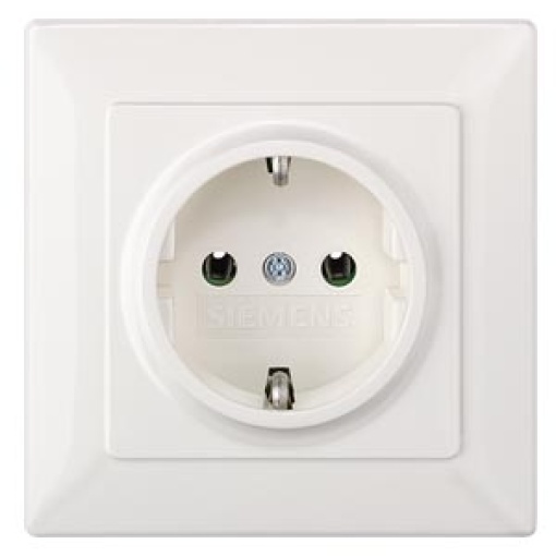 DELTA line SCHUKO socket outlet complete unit, titanium white