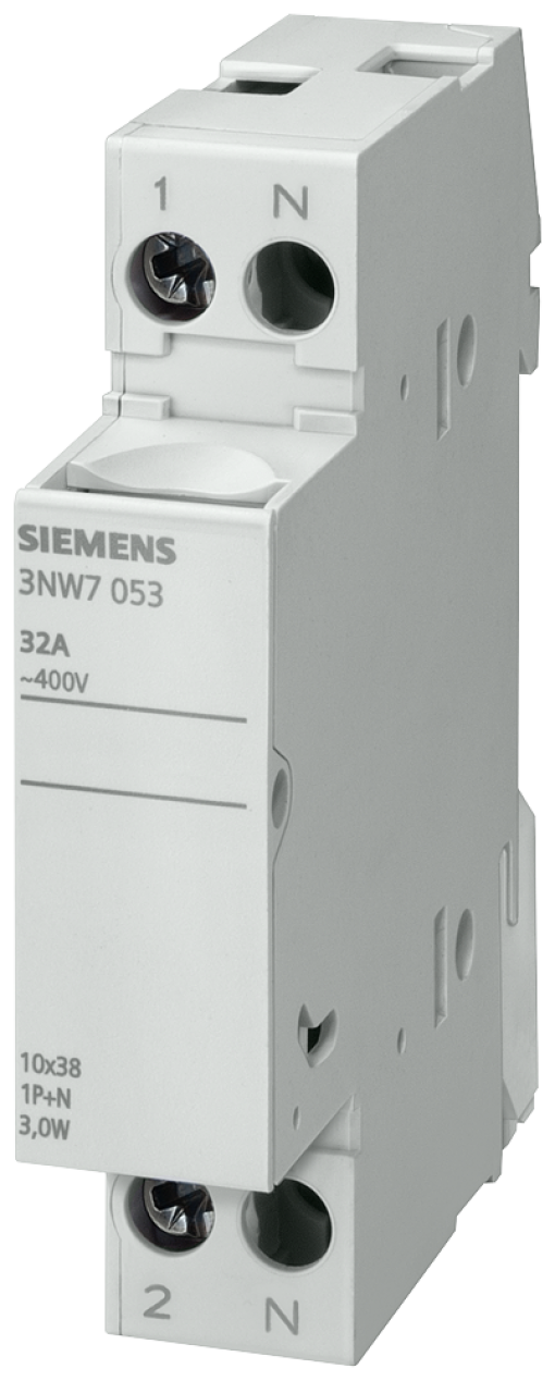 SENTRON, cylindrical fuse holder, 10 x 38 mm, 1-pole, In 32A, Un AC 690 V
