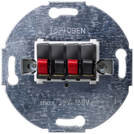 DELTA loudspeaker connection socket double, 25V AC 60V DC