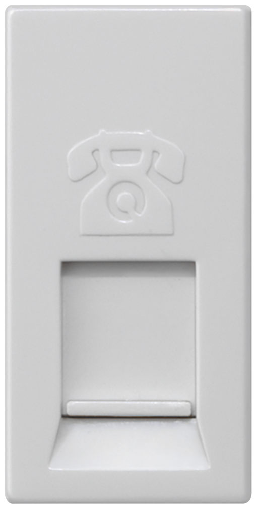 DELTA m-system mod. jack UAE connection socket CAT3 RJ11 64 with shutter tit...