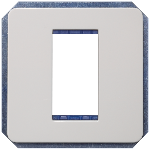 DELTA profil module carrier single, incl. intermediate frame, titanium white