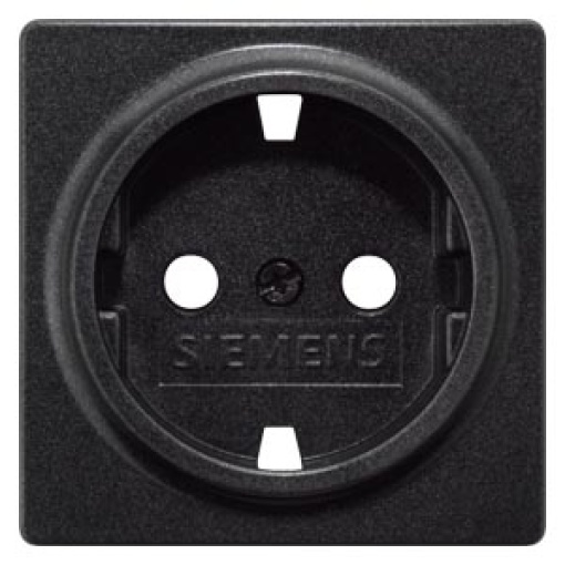 DELTA vita, carbon metallic cover plate 55 x 55 mm for SCHUKO socket outlets