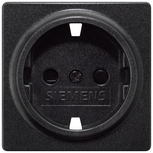 DELTA i-system socket cover without insert, carbon metallic