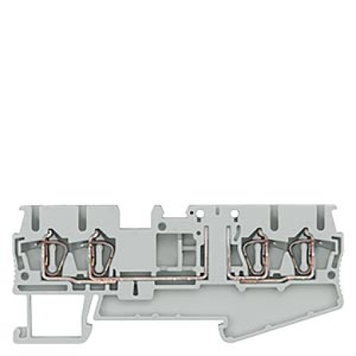 Isolating terminal for isolating plug with spring-loaded connection, 4 terminals