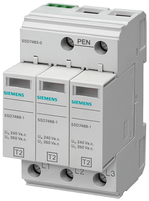 Surge arrester type 2, requirement class C, UC 350 V protective modules